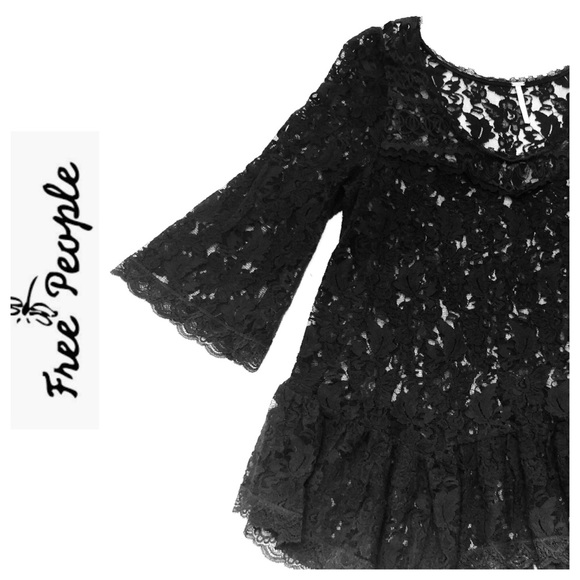 Free People Tops - Free people black lace top